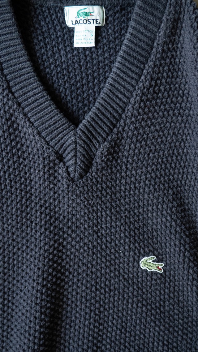 "IZOD LACOSTE" 1980s Cotton V-neck knit