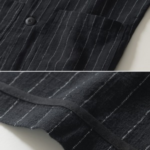 【M-3XL】Casual Striped Loose Jacket / カジュアル ストライプ ルーズ ジャケット