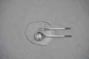 PUDDLE GLASS PLATE / S / W85×H95 / CLEAR BUBBLE