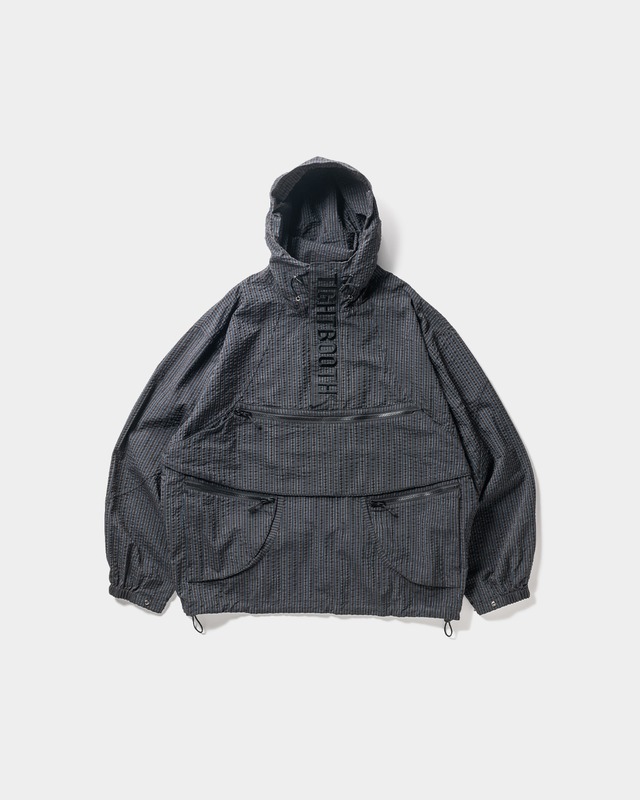 TIGHTBOOTH / SEERSUCKER ANORAK / BLACK