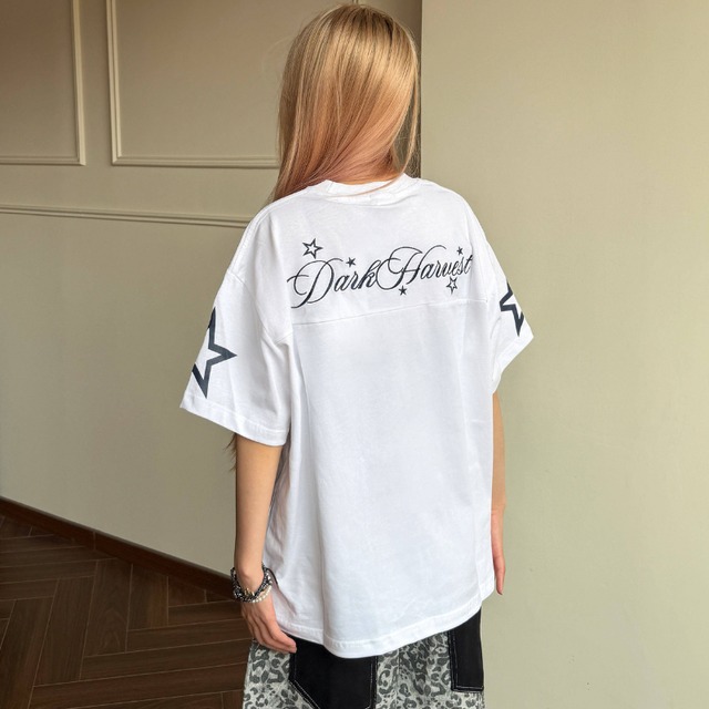 number x star bicolor short-sleeve tee　ナンバー×スターバイカラー半袖ティー　J1824