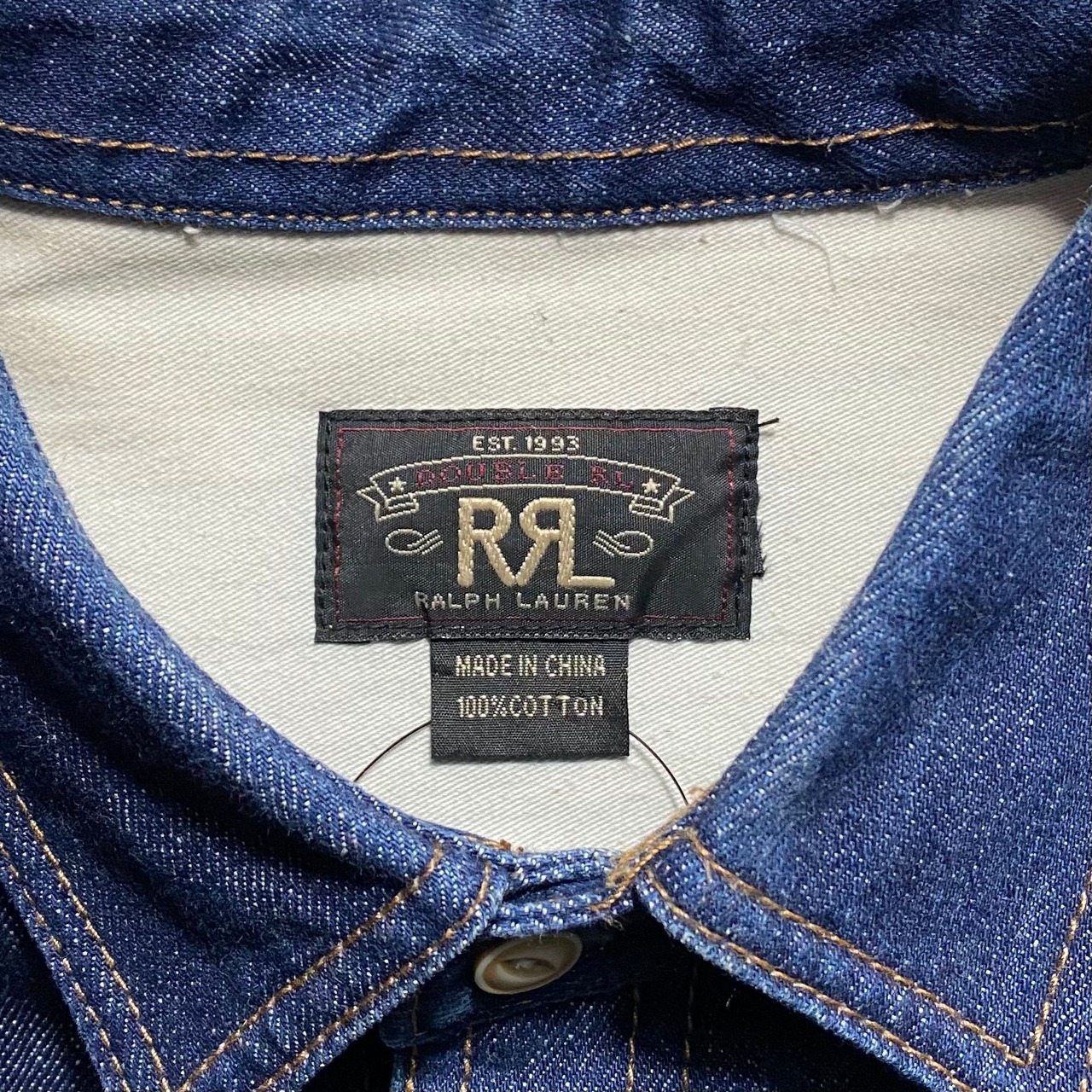 RRL heavy ounce denim shirt