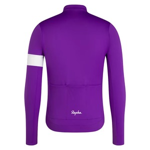 RAPHA Men's core thermal long sleeve jersey ULTRAVIOLET/WHITE