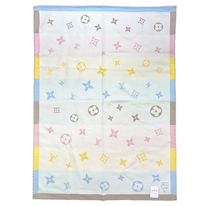 New LOUIS VUITTON ルイヴィトン ブランケット モノグラム プレッド GI0852 ウール カシミヤ マルチカラー ひざ掛け 新品
