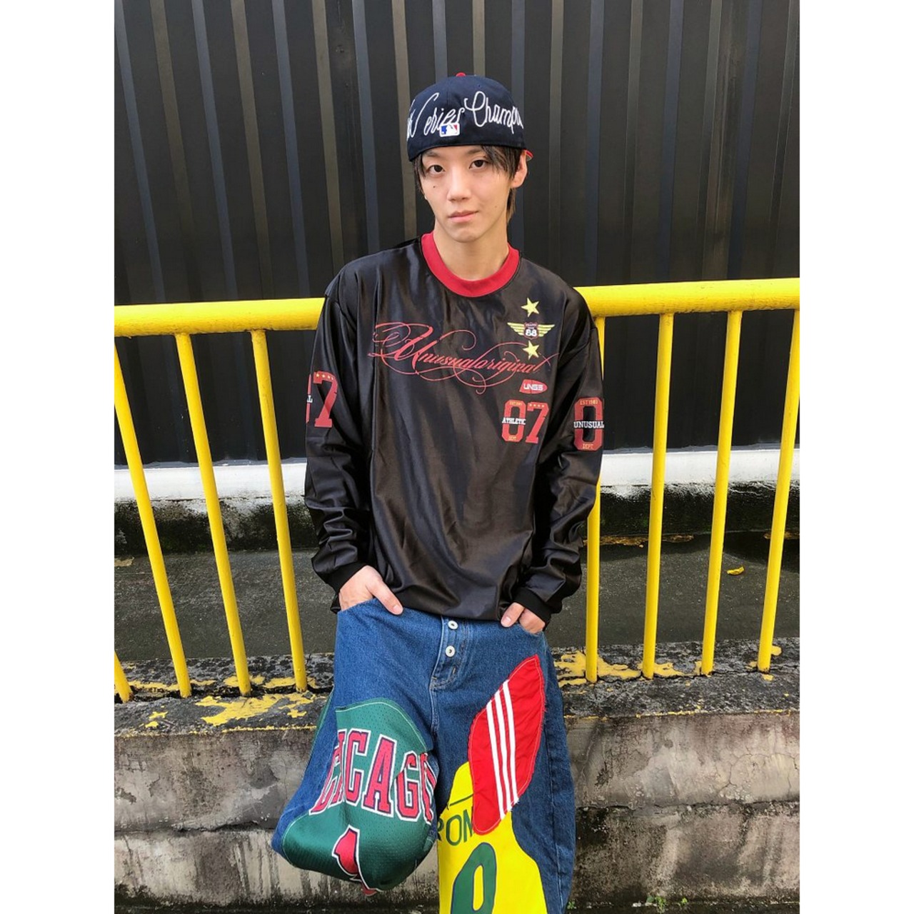 VINTAGE ストリート 冷感グラフィック ロングTシャツ T2278