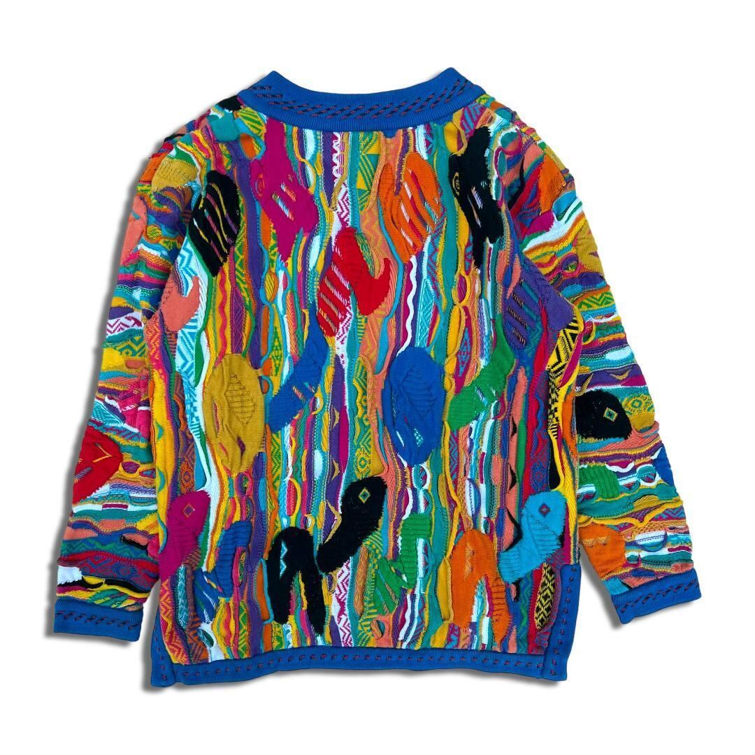 90s オーストラリア製 クージー 3Dニット L COOGI 3Dセーター オーバー