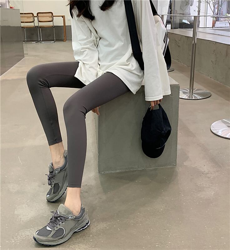 レギンス オータムウィンターベルベットブラックハイウェストウェストパンツ 秋物 冬物 ブラックストロベリース67071944559