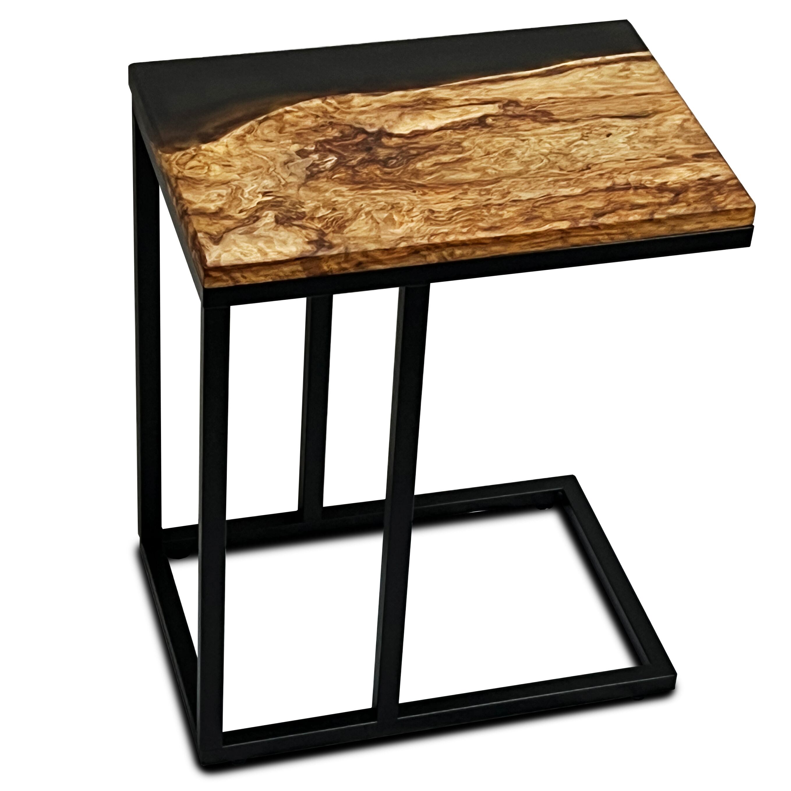 商品説明天然杉 泡杢 希少木材 天然木 サイドテーブル ソファーテーブル レジンテーブル