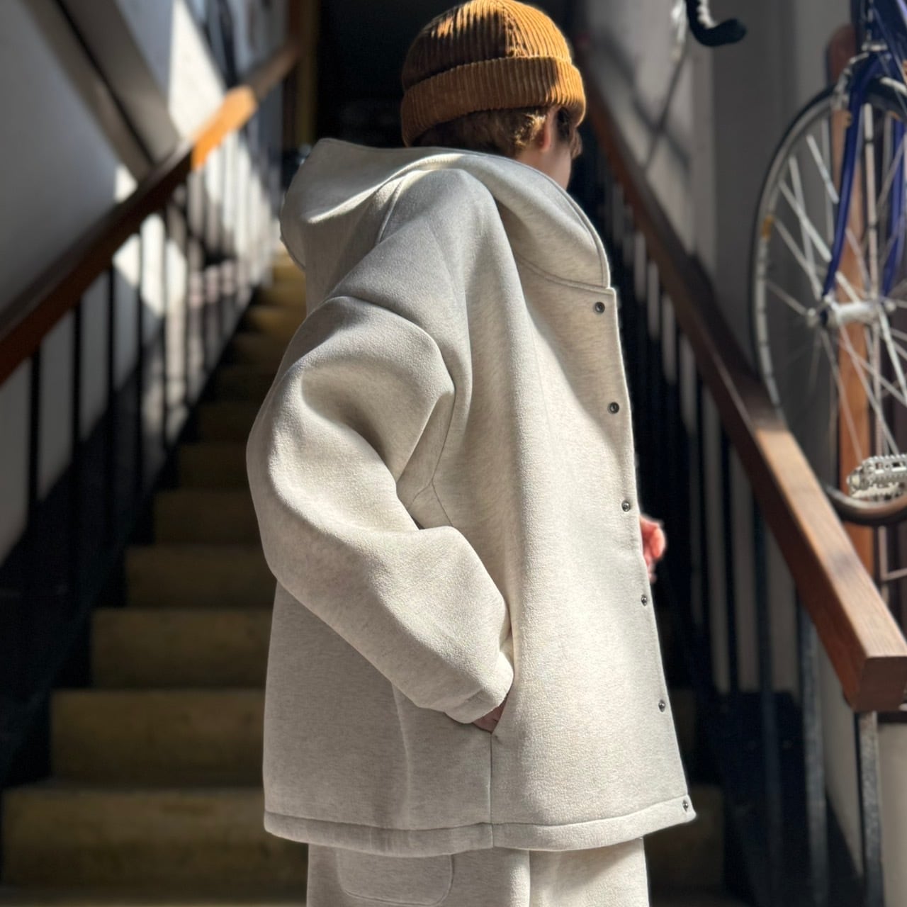 prit - ダンボールニット フードジャケット（TOPオートミール