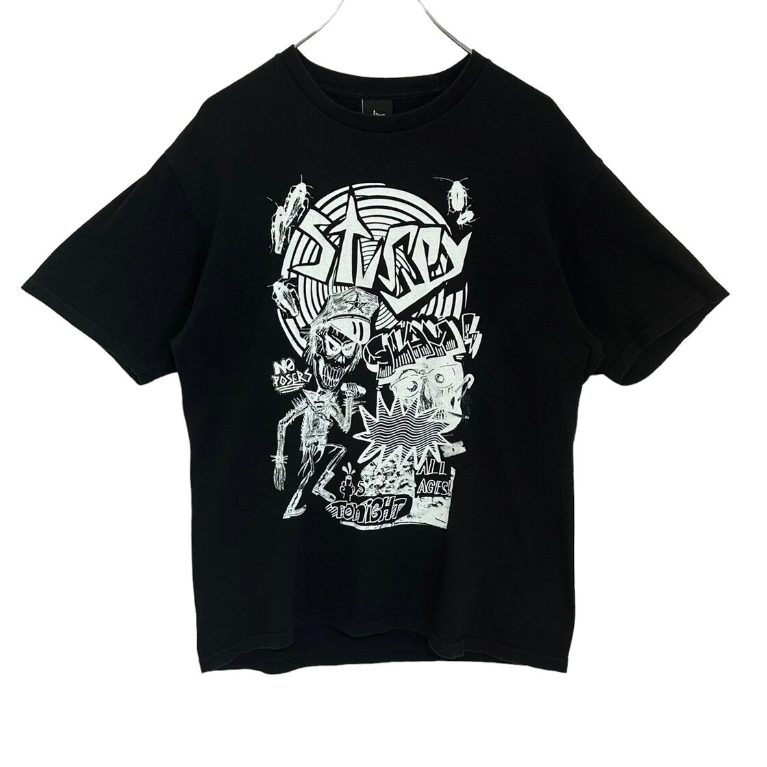 stussy ステューシー Tシャツ センターロゴ プリントロゴ ゴキブリ