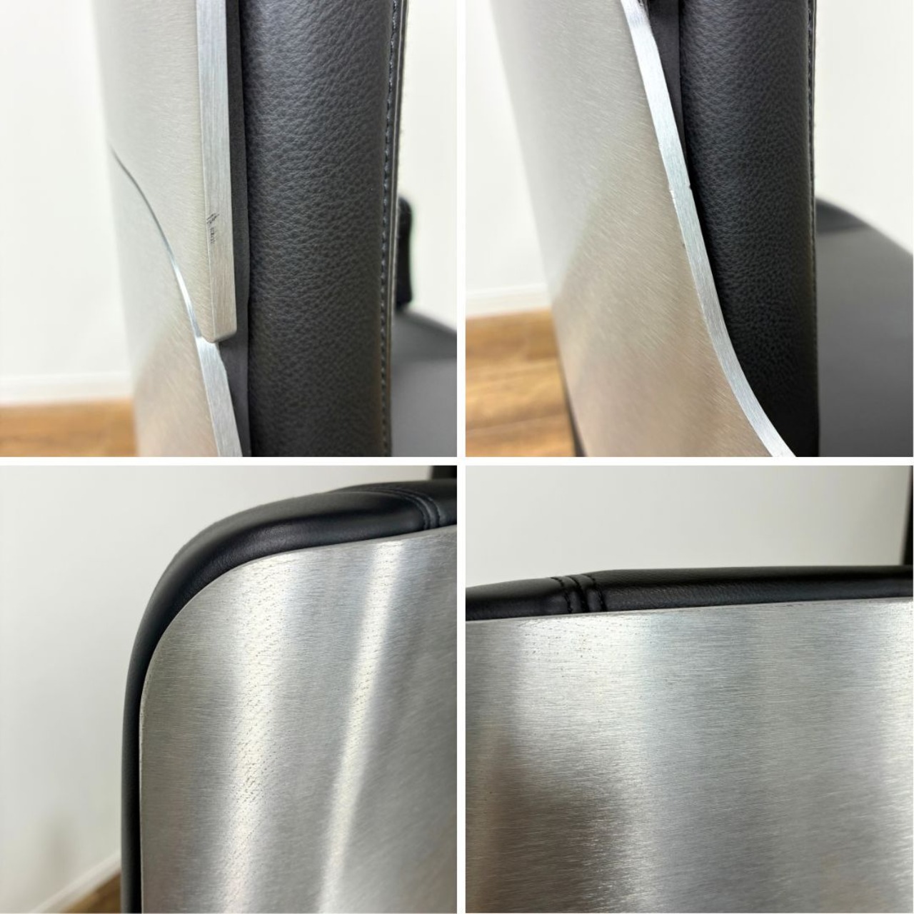 Interstuhl SILVER インタースツール シルバー オフィスチェア デザイナーズ家具 Cassina ixc. 本革 ブラック系【中古】【250サイズ】