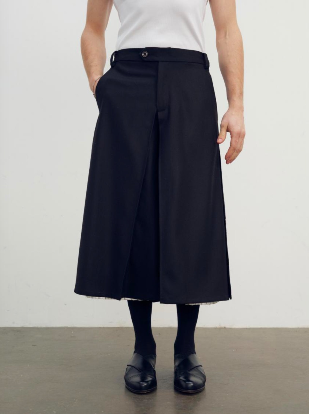 【26AW | MEN】 NULLUS ヌルス / ロングショーツ / LAYERED CULOTTE / NUAW26SKI001 - 1