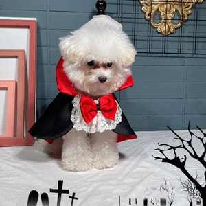 【PET】3色展開ハロウィン魔術師ペットリボン付きマント