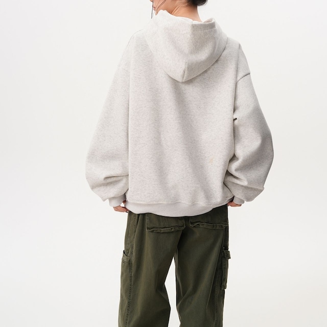 クラッシュレタリングルーズパーカー 2col R01082