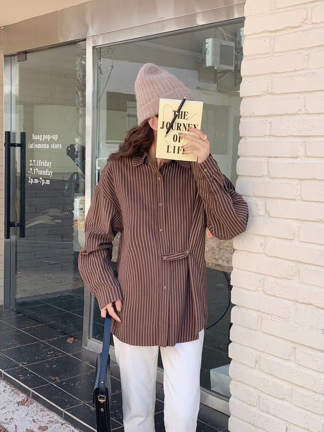 ストライプシャツ  AJ22085-Y04