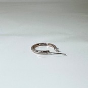 THIN HOOP raised by wolves [LARGE] pink silver / シンフープピアス レイズド バイ ウルヴス L・ピンクシルバー
