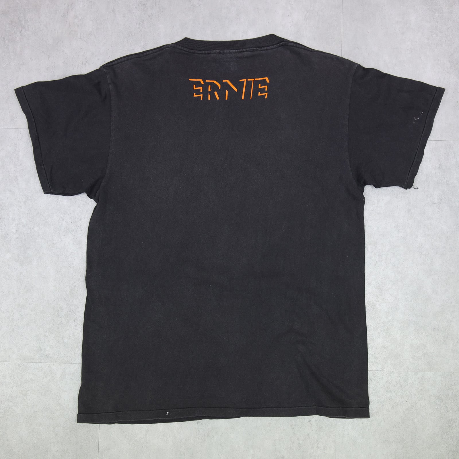1990s Sesame Street “ERNIE” Shadow Graphic T-Shirt / Black / L
