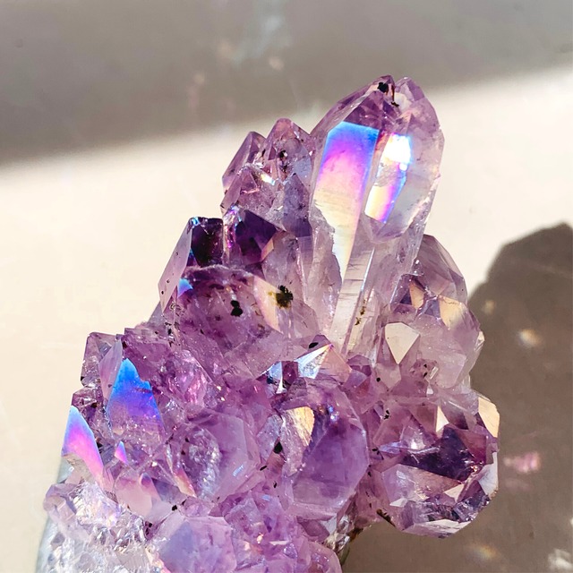 ☆素敵な輝き放つ☆オーラ混合パワー☆アメジスト クラスター 天然石 ☆素敵な輝き放つ☆オーラ混合パワー☆アメジスト クラスター 天然石
