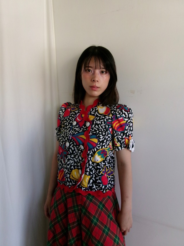 90’s Puff sleeve design blouse Made in USA | 90年代 パフスリーブブラウス アメリカ製