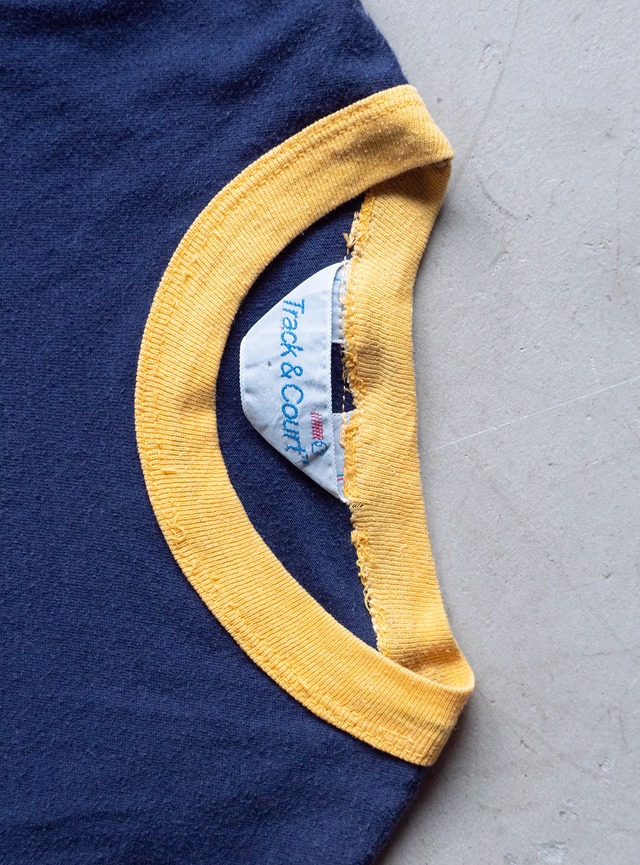 "Track & Court" 1980s Bicolor quarter sleeve tee