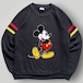 【80s】OLD Disney ミッキーマウス スウェット トレーナー S 黒/BLACK VINTAGE アメリカ製 オールド ディズニー フロッキー フェルト