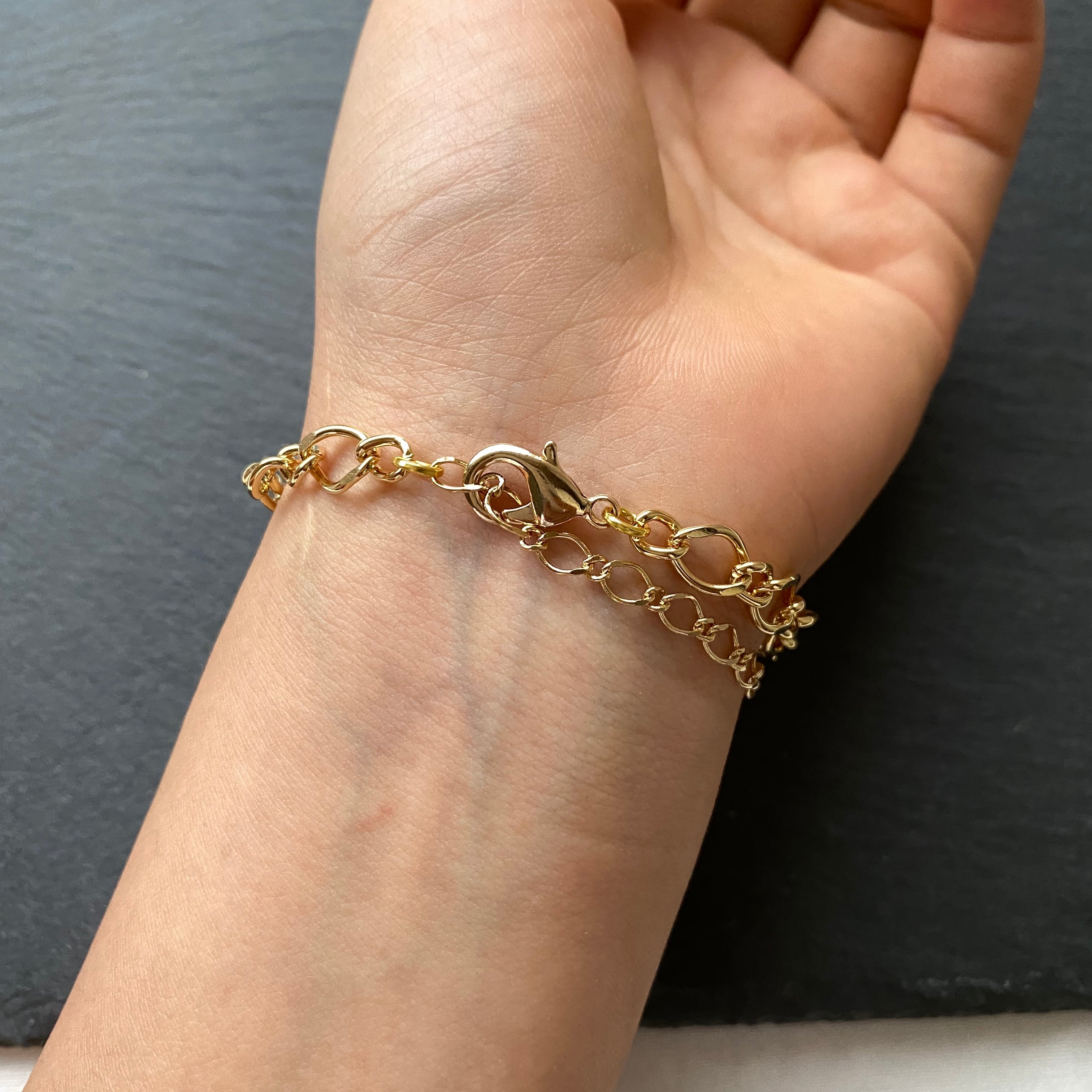 Ｋ24ブレスレット K24 純金 ペタルチェーン 2連 ブレスレット 17cm 1.8mm幅×2 | SPERANZA