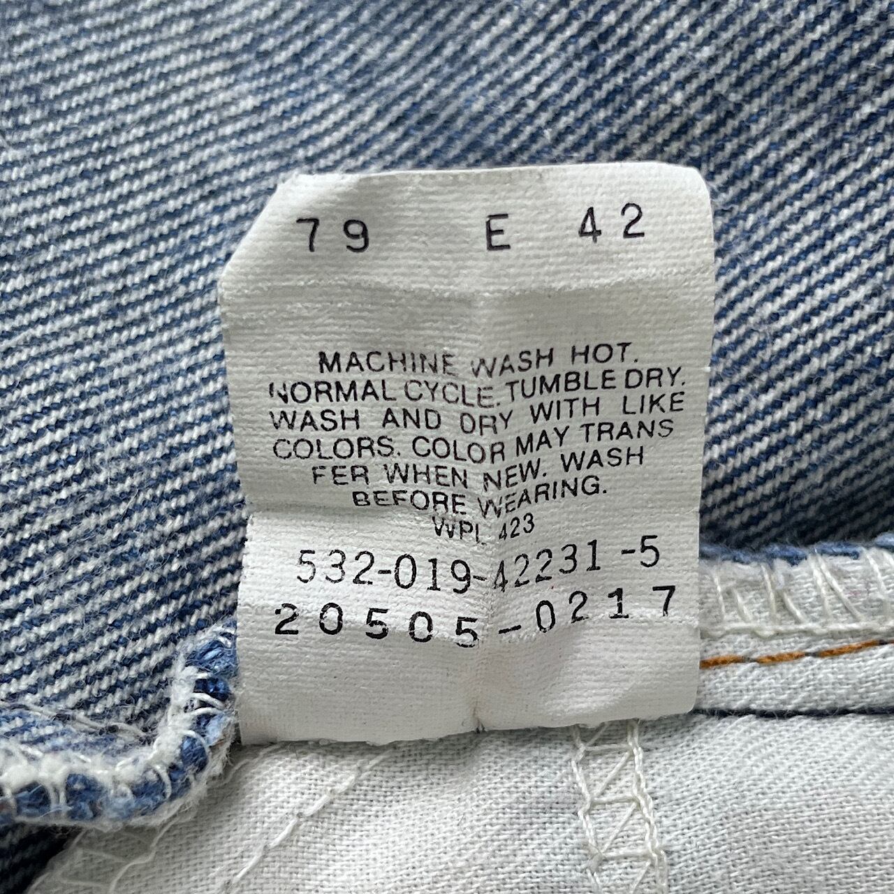 80年代 USA製 Levi's リーバイス 505 ストレートデニムパンツ オレンジ