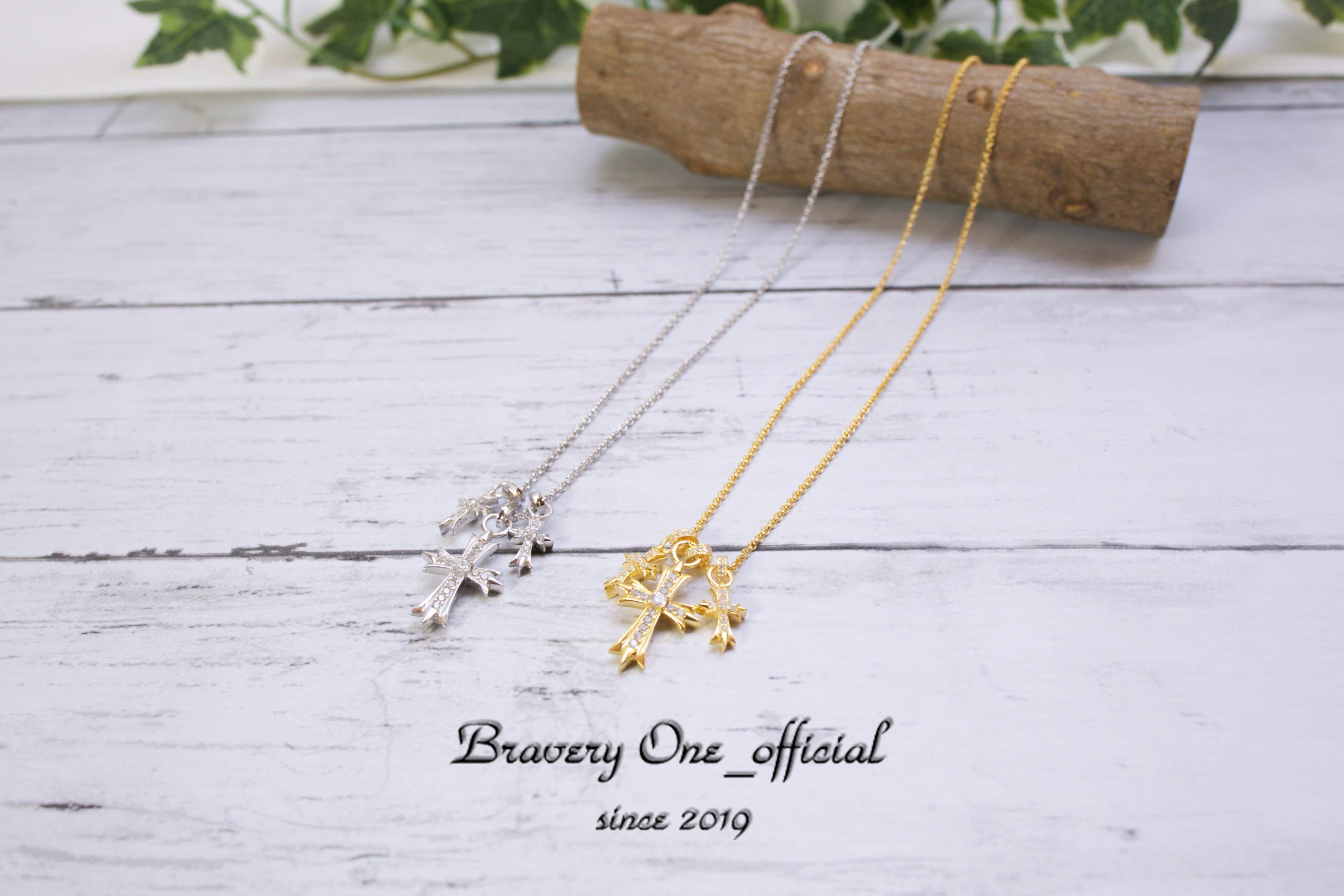 【Bravery One】Triple cross necklace(typeA)