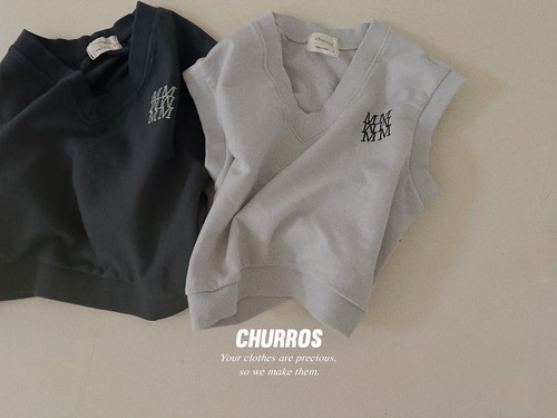 【予約　2024 spring】kids：MMM vest〔MMMベスト〕　churros