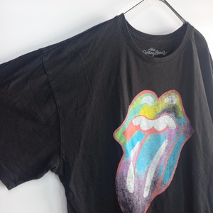 ローリングストーンズ　Tシャツ　半袖　バンドT　ビッグロゴ　黒　XL