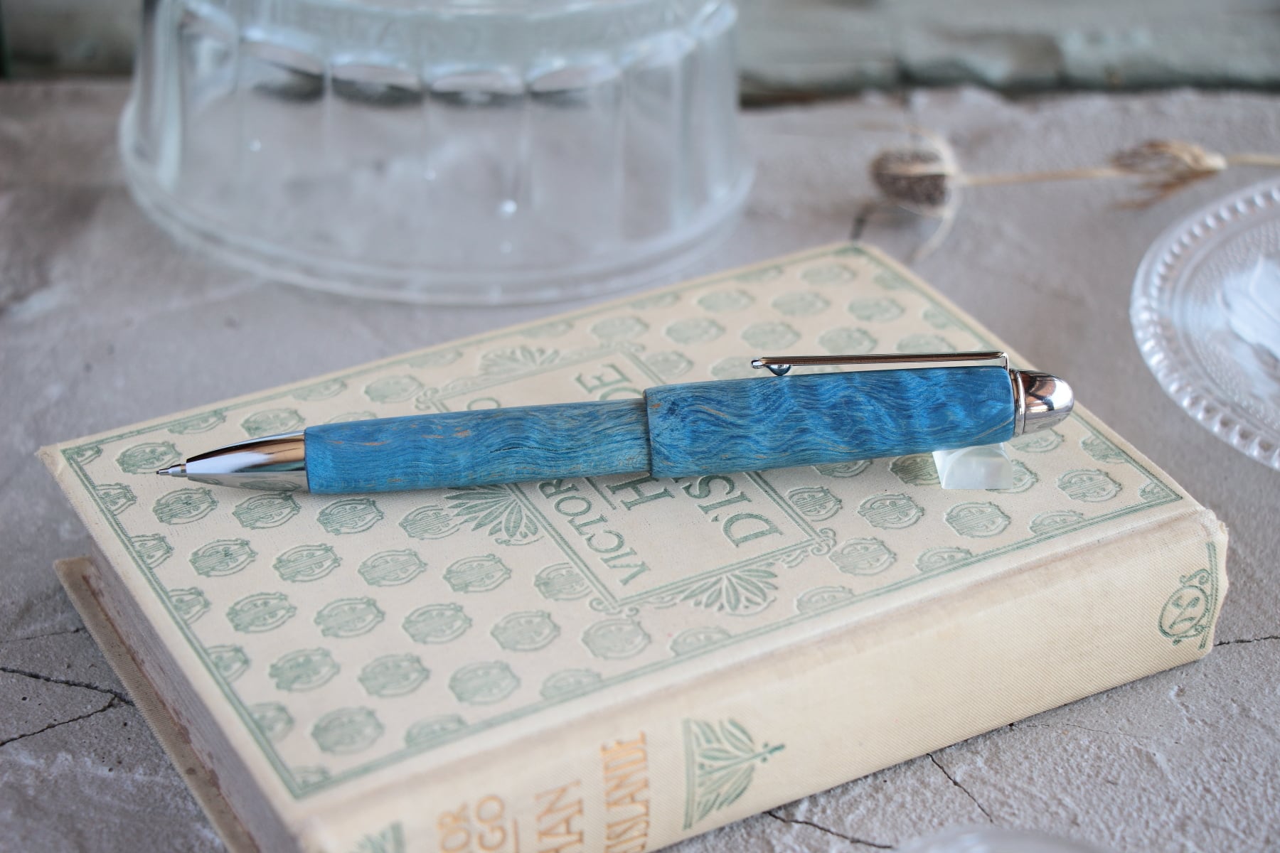 スタビライズドウッド メイプル 杢 ブルーファントム・多機能ペン