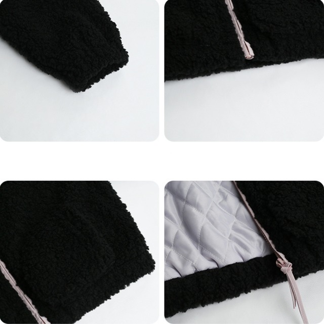 zip-up boa jacket　J00351