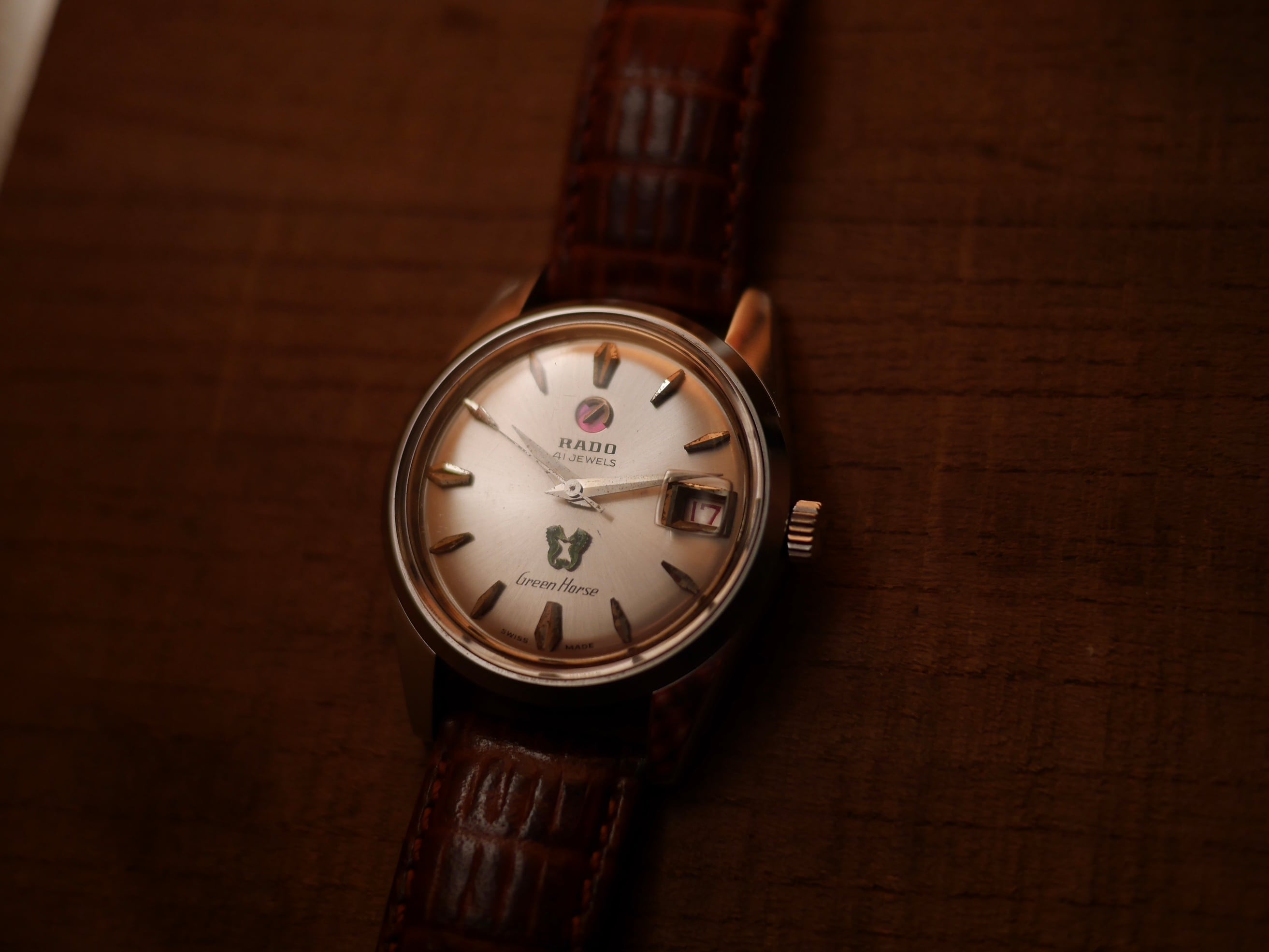 RADO】 1970s グリーンホース 41石 回転アンカー 自動巻き A.S OH 