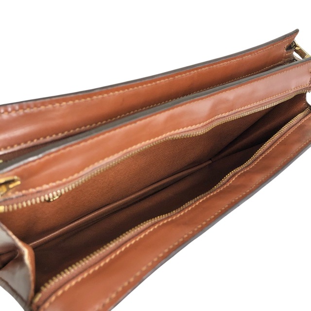LOUIS VUITTON ルイヴィトン モノグラム ショルダーバッグ ブラウン PVC レザー アンギャン M51205 vintage ヴィンテージ オールド uj5nbu