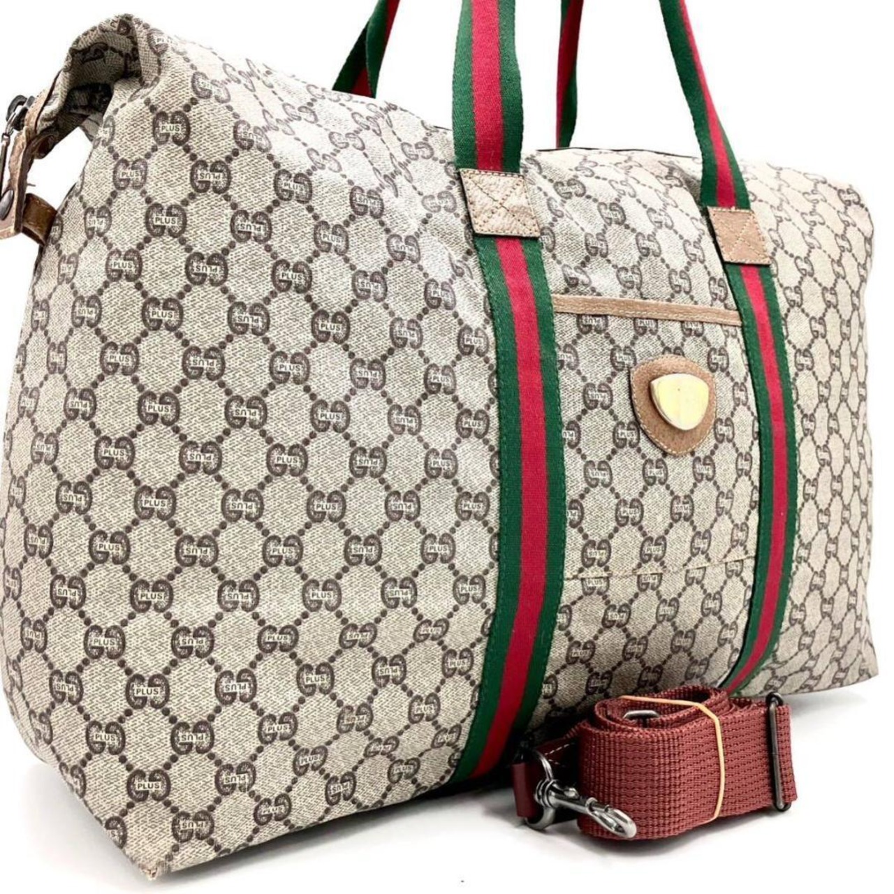 GUCCI - 【希少 美品】グッチ 2way シェリーライン ボストンバッグ 大 
