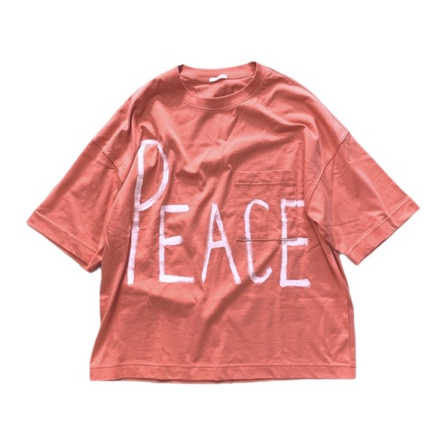 PEACE T-shirt  サーモンピンク　ILL-clothes-01