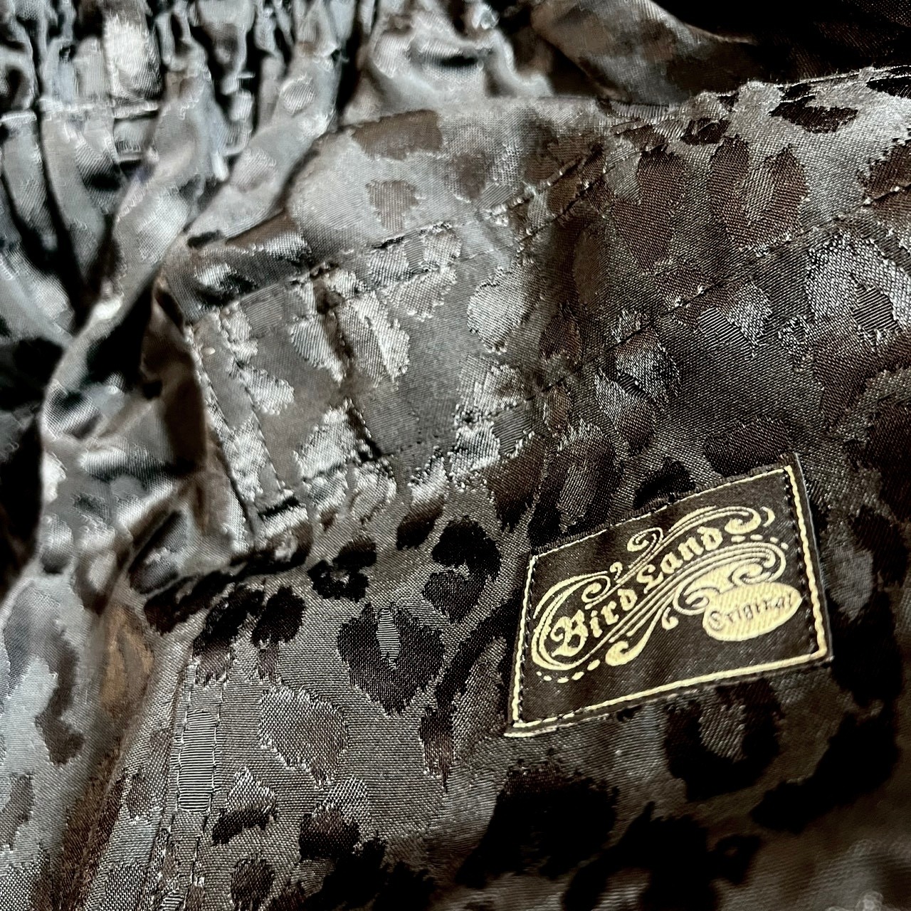 バードランド【Bird Land】EASY PANTS -BLACK LEOPARD (shorts) - 4