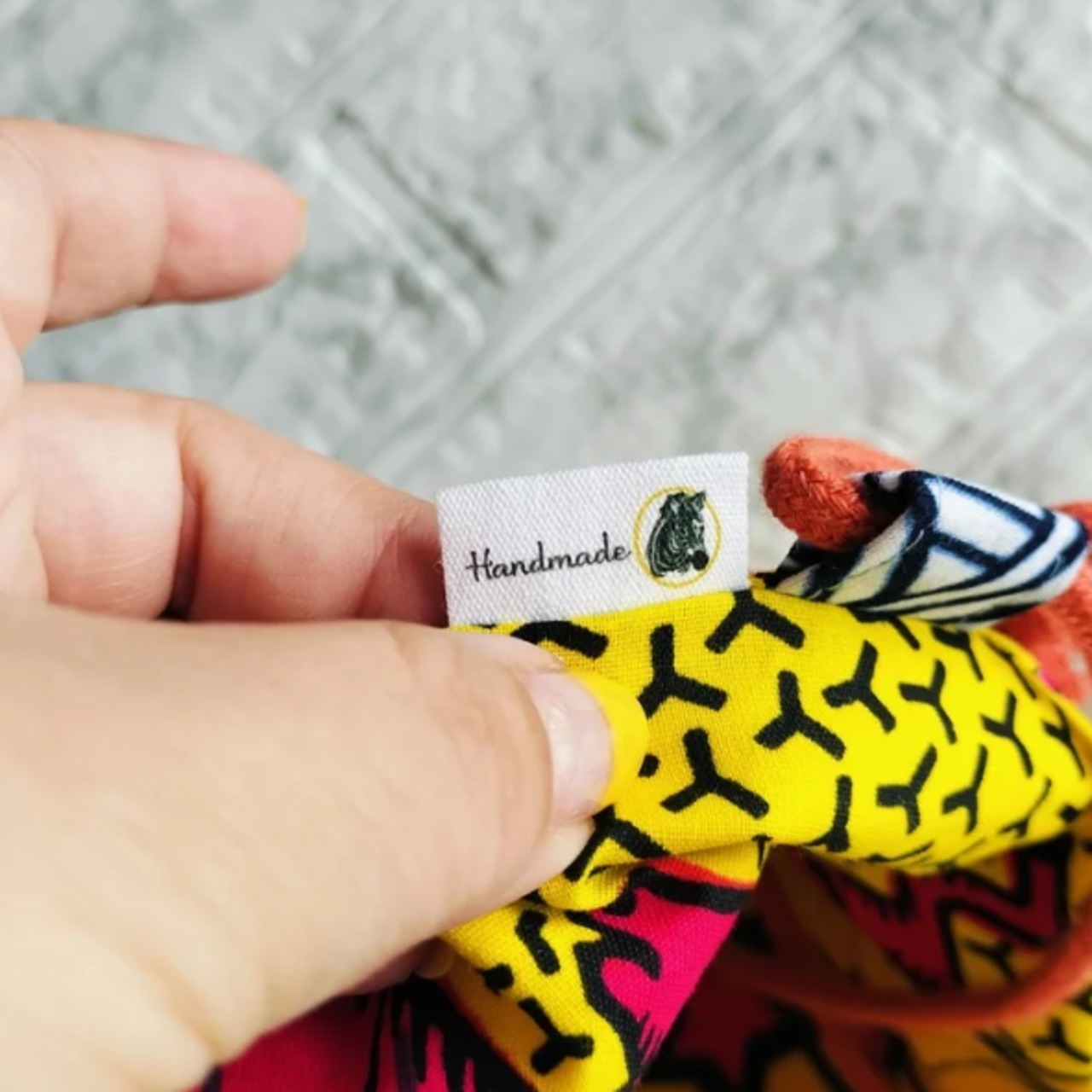 アフリカンファブリックの長鞭入れ 乗馬 馬術