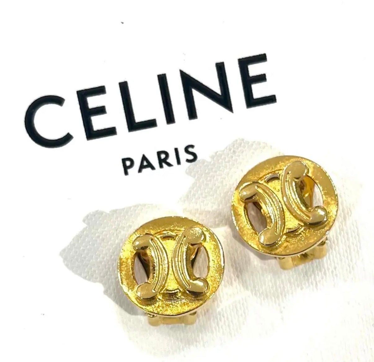 CELINE セリーヌ イヤリング スターボール ゴールド ヴィンテージ P82