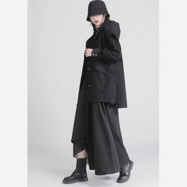 Oversized hoodie vest C0788