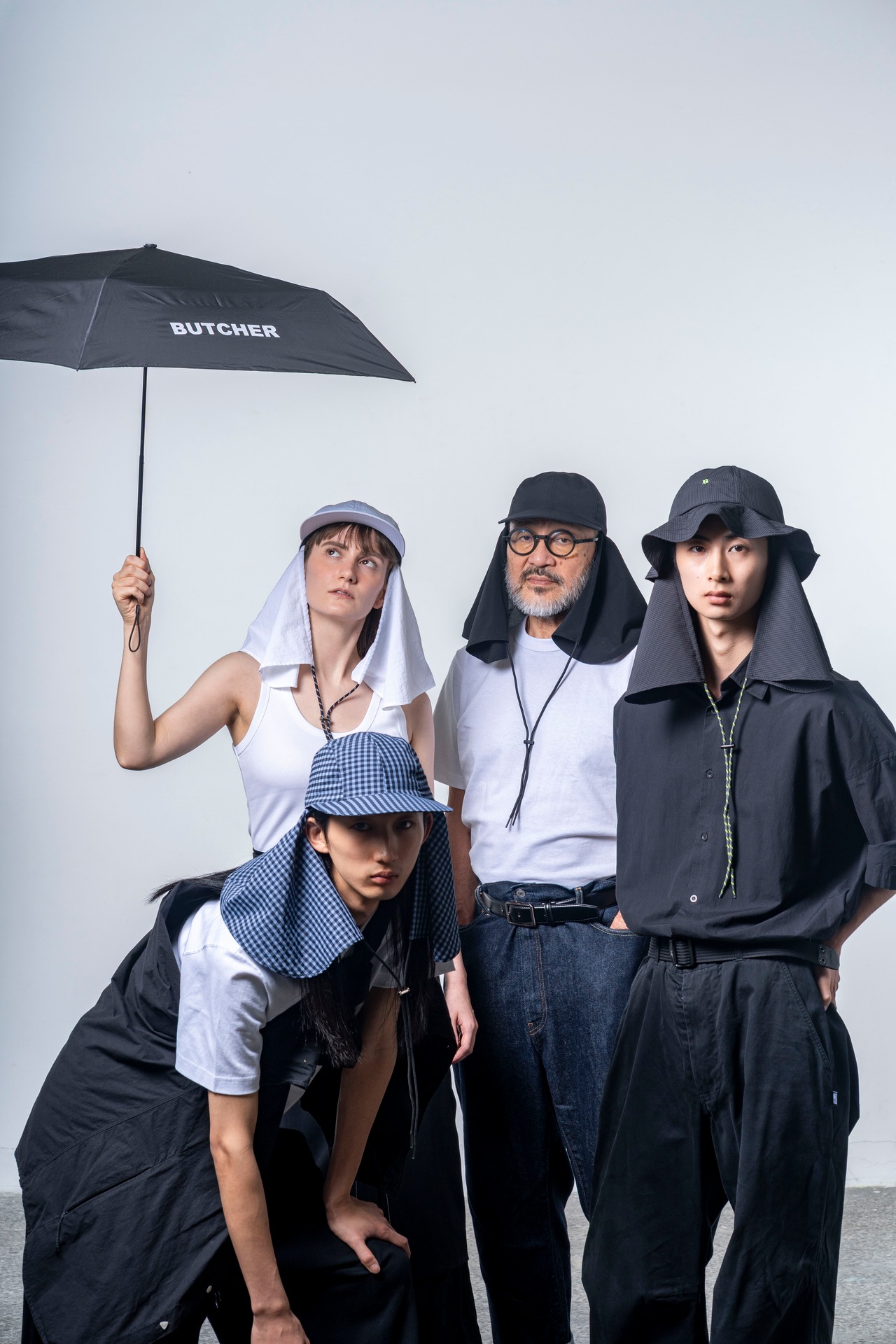 4panel  CAP. withシェード.  軽量撥水防シワ