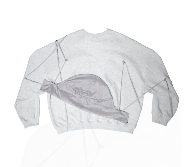 [OJOS] Detachable Hipsack Sweatshirt / Grey 正規品 韓国ブランド 韓国通販 韓国代行 韓国ファッション オホス