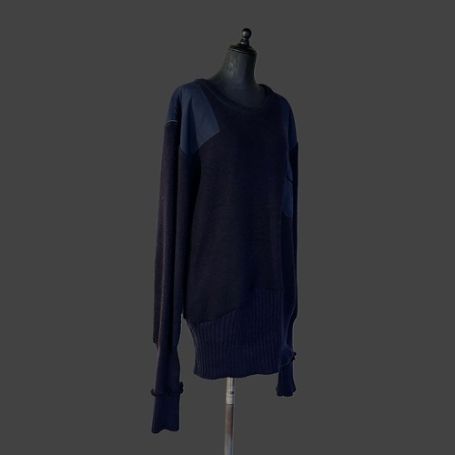 Rebuild Command Knit Sweater navy 02