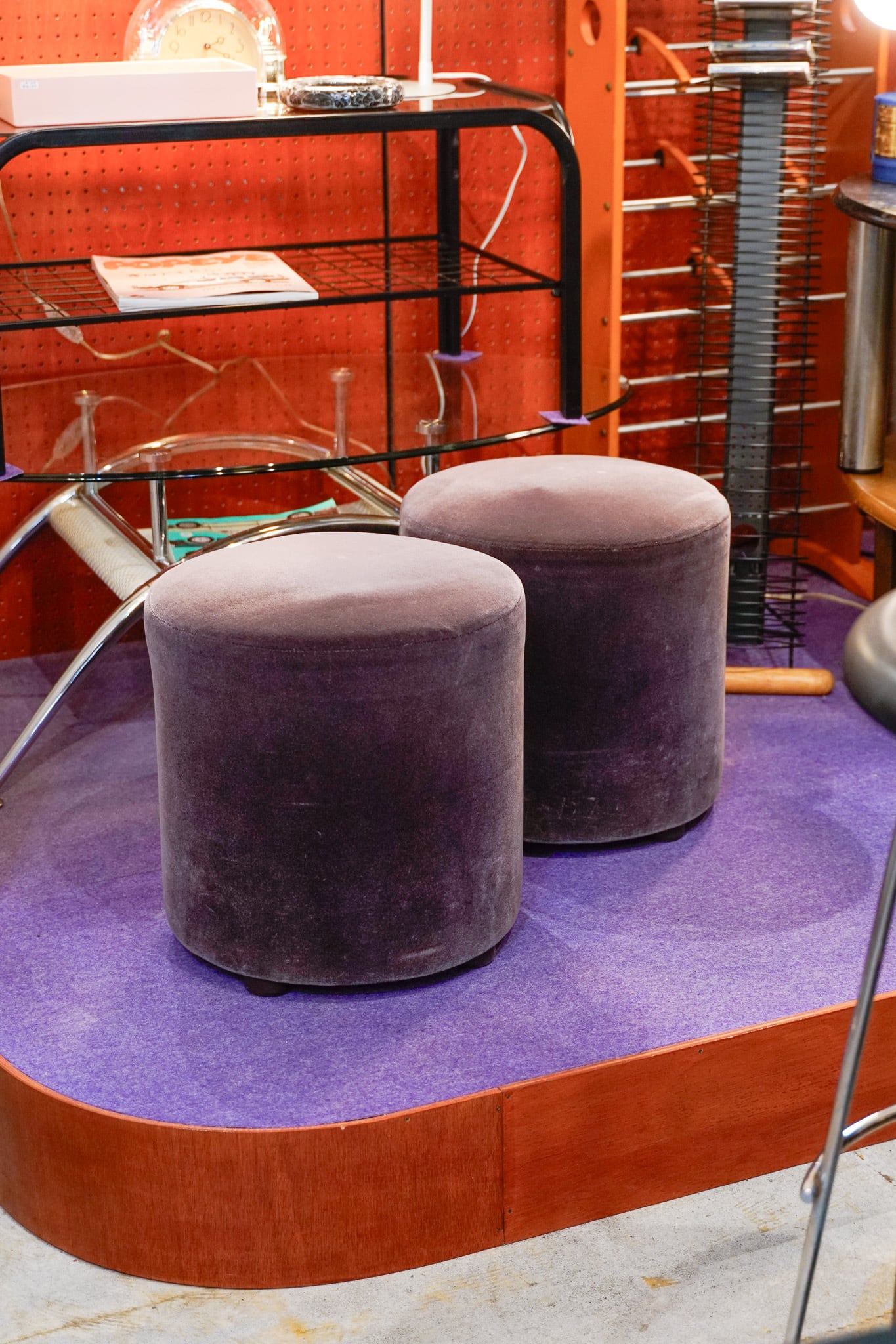 パンプキンスツール スツール パープル　紫　椅子 イス チェア 猫脚 パンプキンスツール スツール パープル 紫 椅子 イス チェア 猫