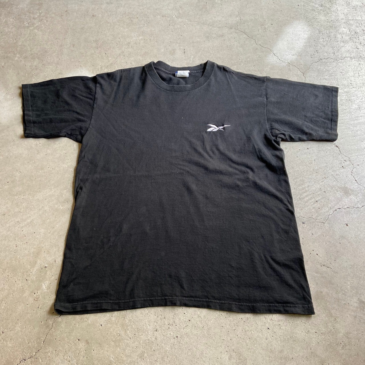 90年代 USA製 Reebok リーボック ワンポイントロゴ 刺繍 Tシャツ 