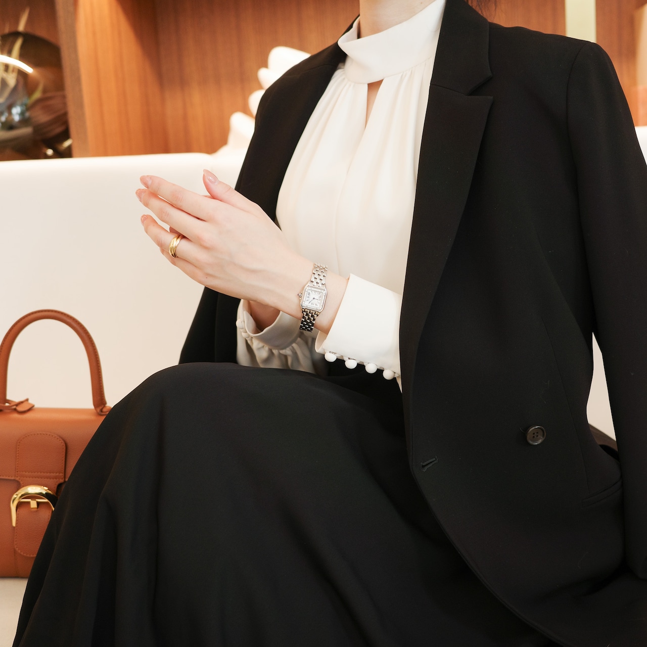 カルティエ パンテール SM ステンレス 純正ダイヤモンド