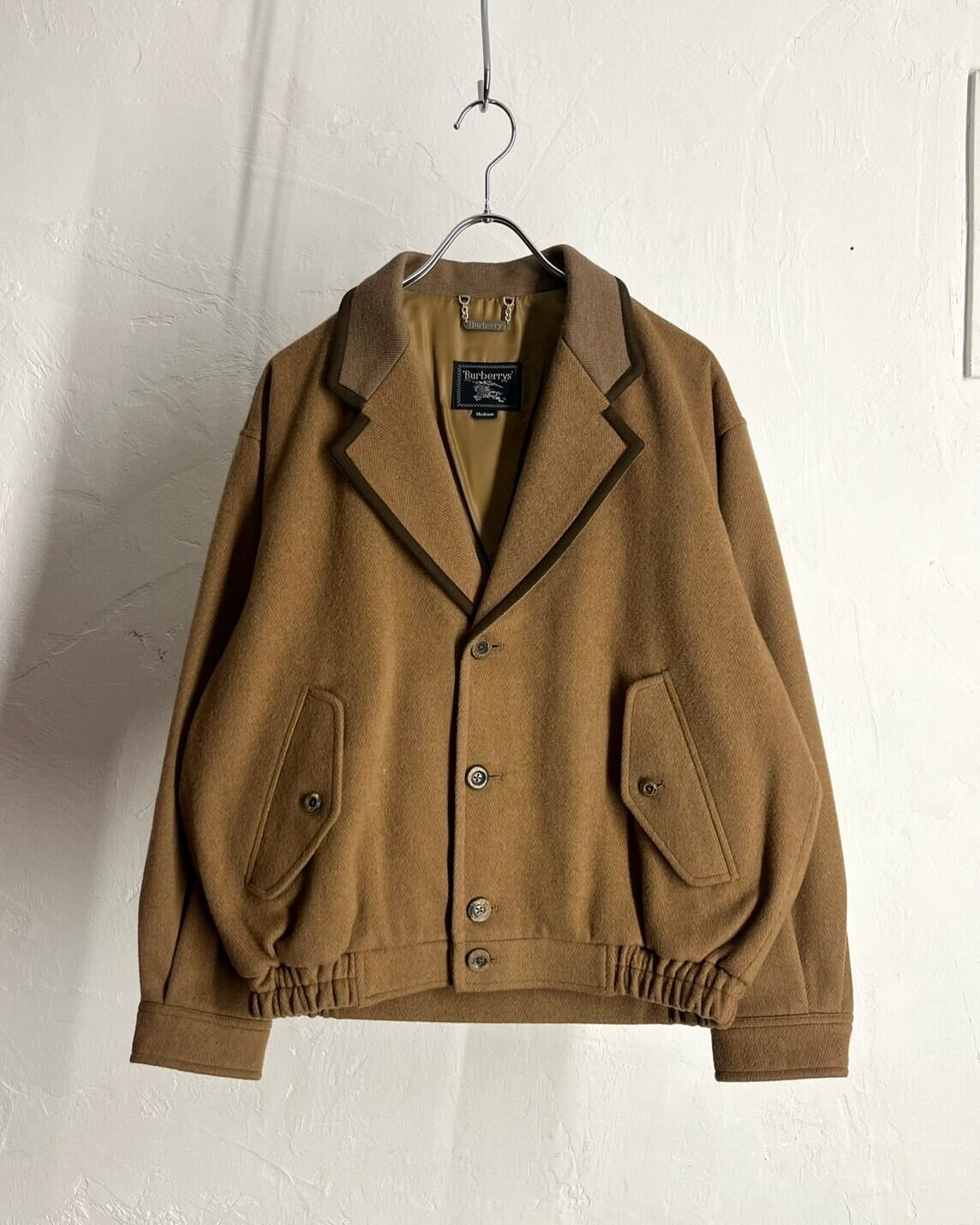 -90s Burberry "Tailored Type" Cashmere Wool Blouson
