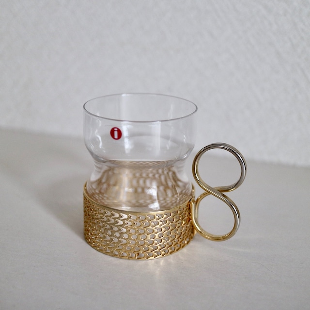 Iittala イッタラ / Tsaikka ツァイッカ ホルダー付グラス 24 Karaatti ゴールド