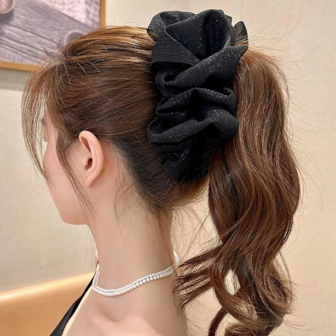 大きめデザイン ビッグ リボン モチーフ ヘアクリップ バンスクリップ