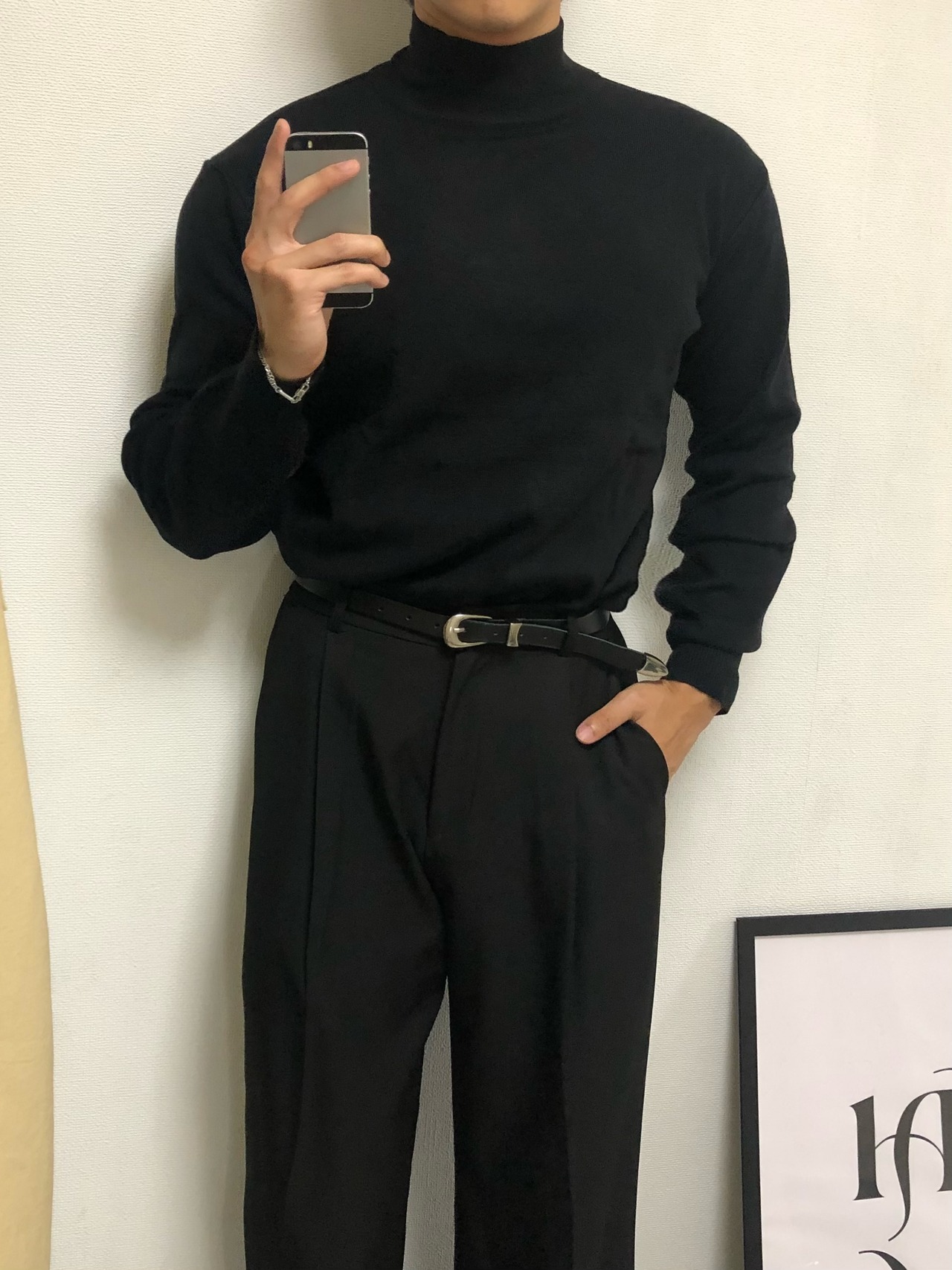 Minimal Ribbed Turtle Neck knit (5color) - 5